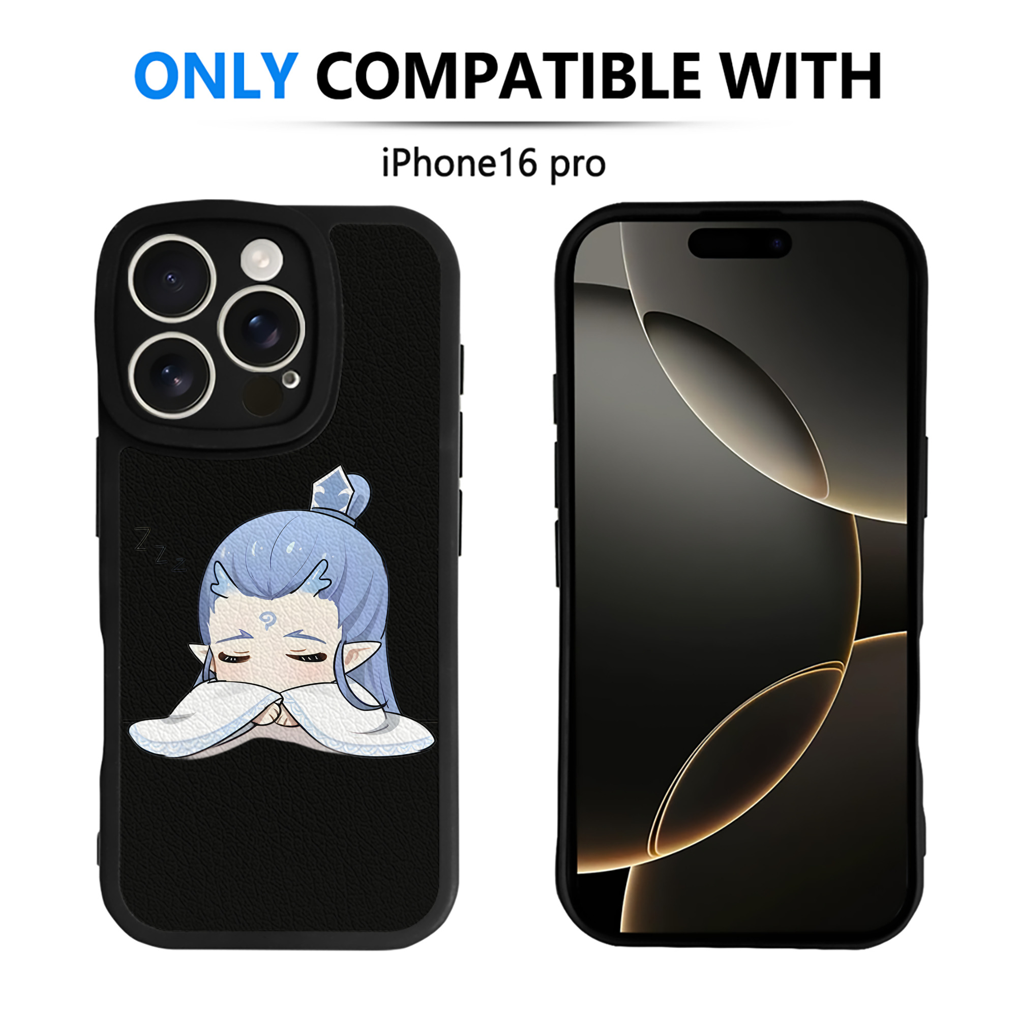 （画像用） Ne Zha 2 ナタ 魔童の大暴れ 【iPhone 16シリーズ対応】シリコンスマホケース（レザー調） 材質：シリコン